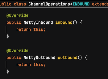 ChannelOperations내 inbound(), outbound()